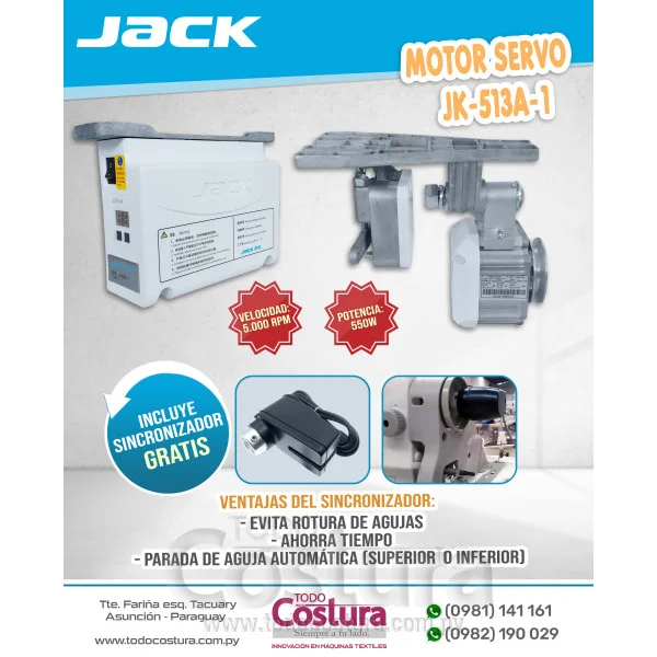 MOTOR SERVO (550W) JACK JK-513A-1